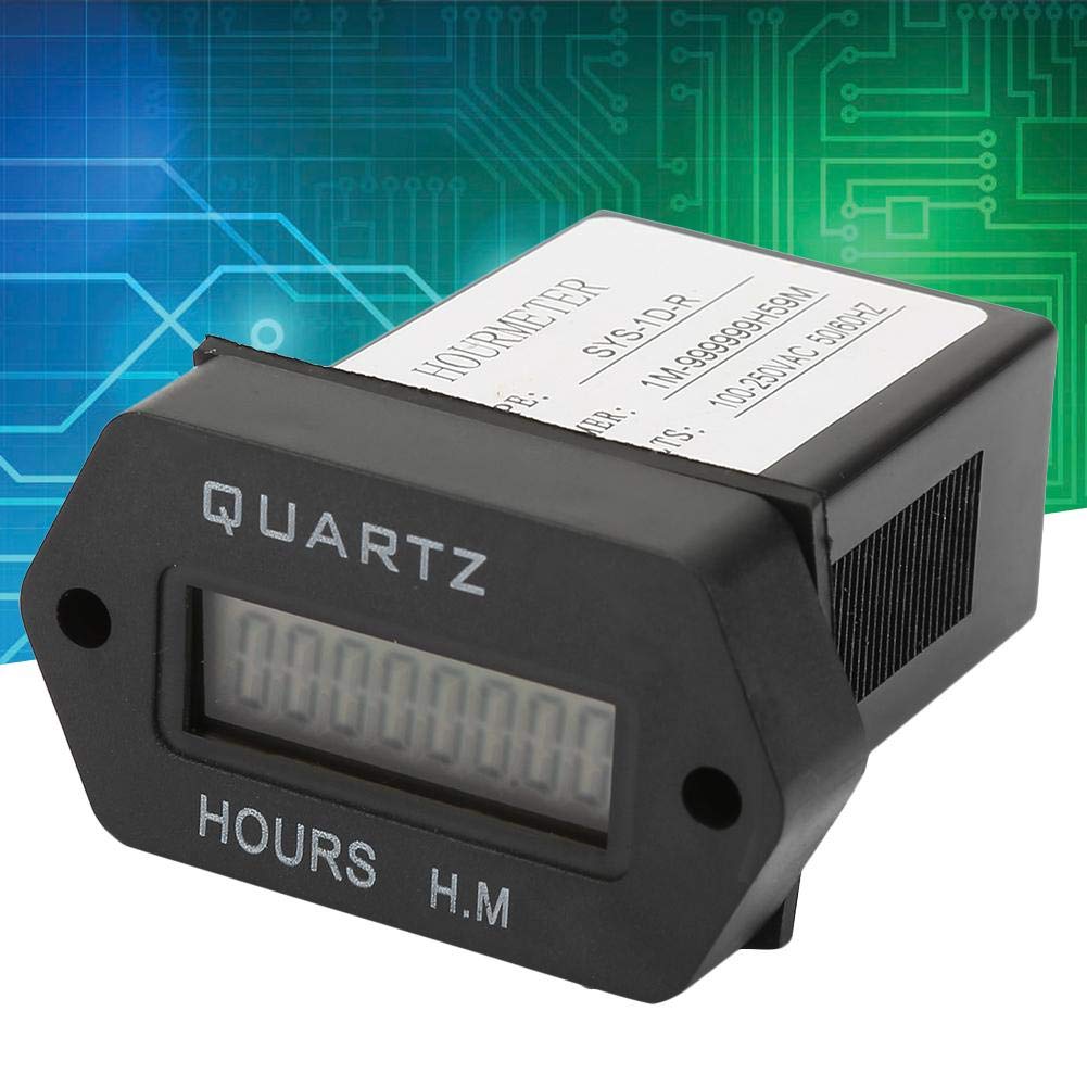 Amazon.co.jp: 100V-250VAC電子タイムカウンター、99999.9（時間）産業