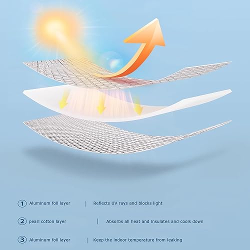 Miniatura 4 de Película reflectante para ventana de control de calor, protección total de privacidad, protección solar para habitación, protección solar anti UV,