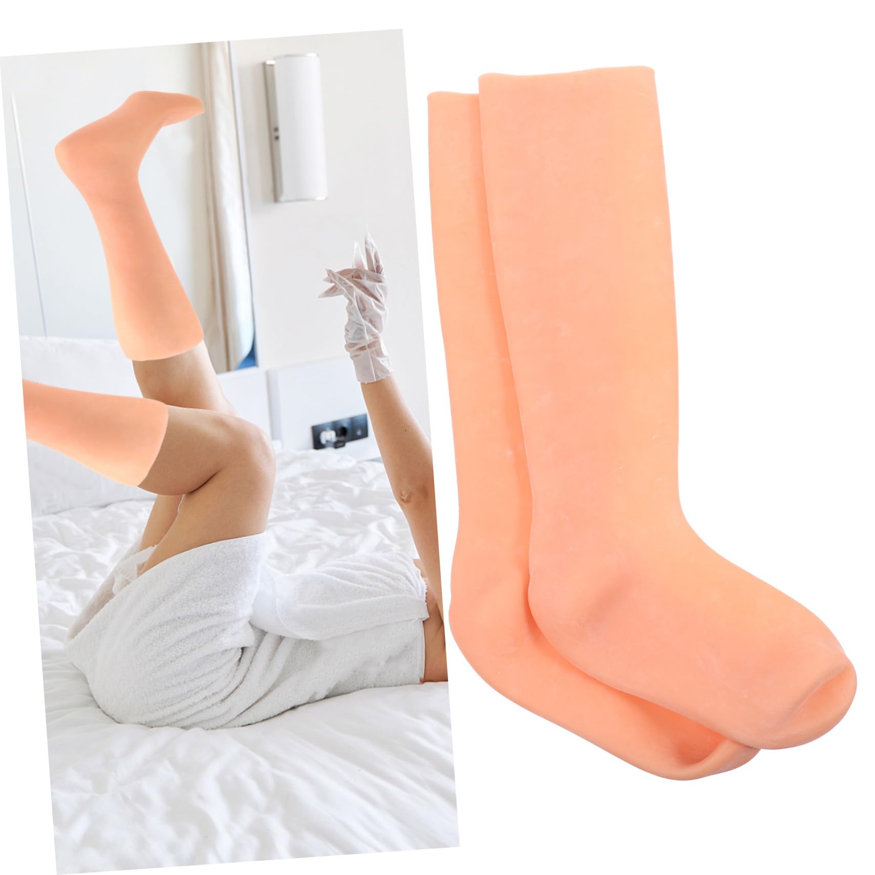 Feuchtigkeitsspendende Lange Fußpflege Socken Elastisch Weich für Trockene Haut und Rissige Fersen Unisex Pflege und Schutz bei Trockenen Füßen Geeignet