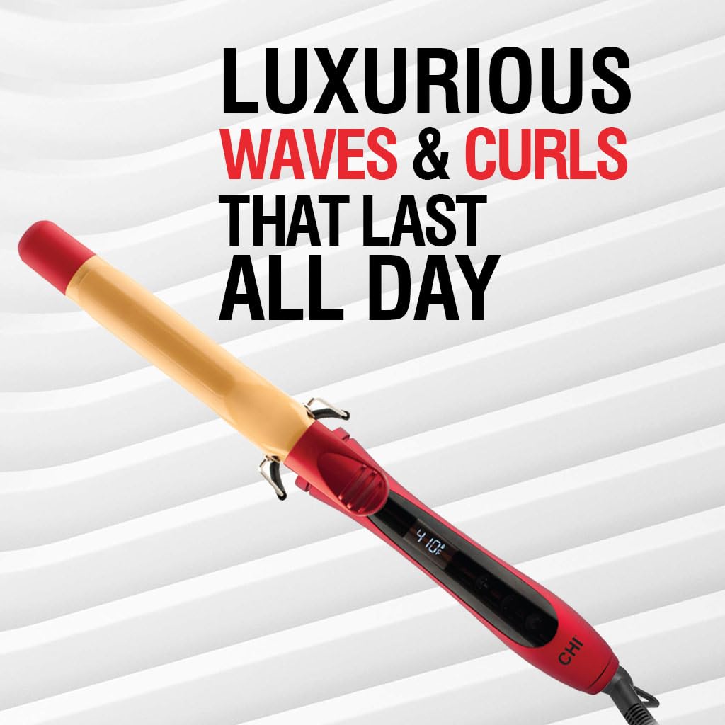 Amazon.com: CHI Air Texture Fire Red Ceramic Curl Iron, Hair  display picture 2