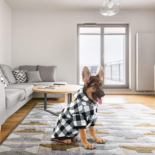 Miniatura 7 de Sudadera con capucha para perros a cuadros, ropa para mascotas, suéteres con sombrero