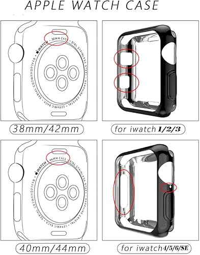 Miniatura 4 de SaNgaiMEi Paquete de 2 fundas brillantes para Apple Watch de 1.575in compatibles con Apple Watch Series 654SE, protector de pantalla con diamantes