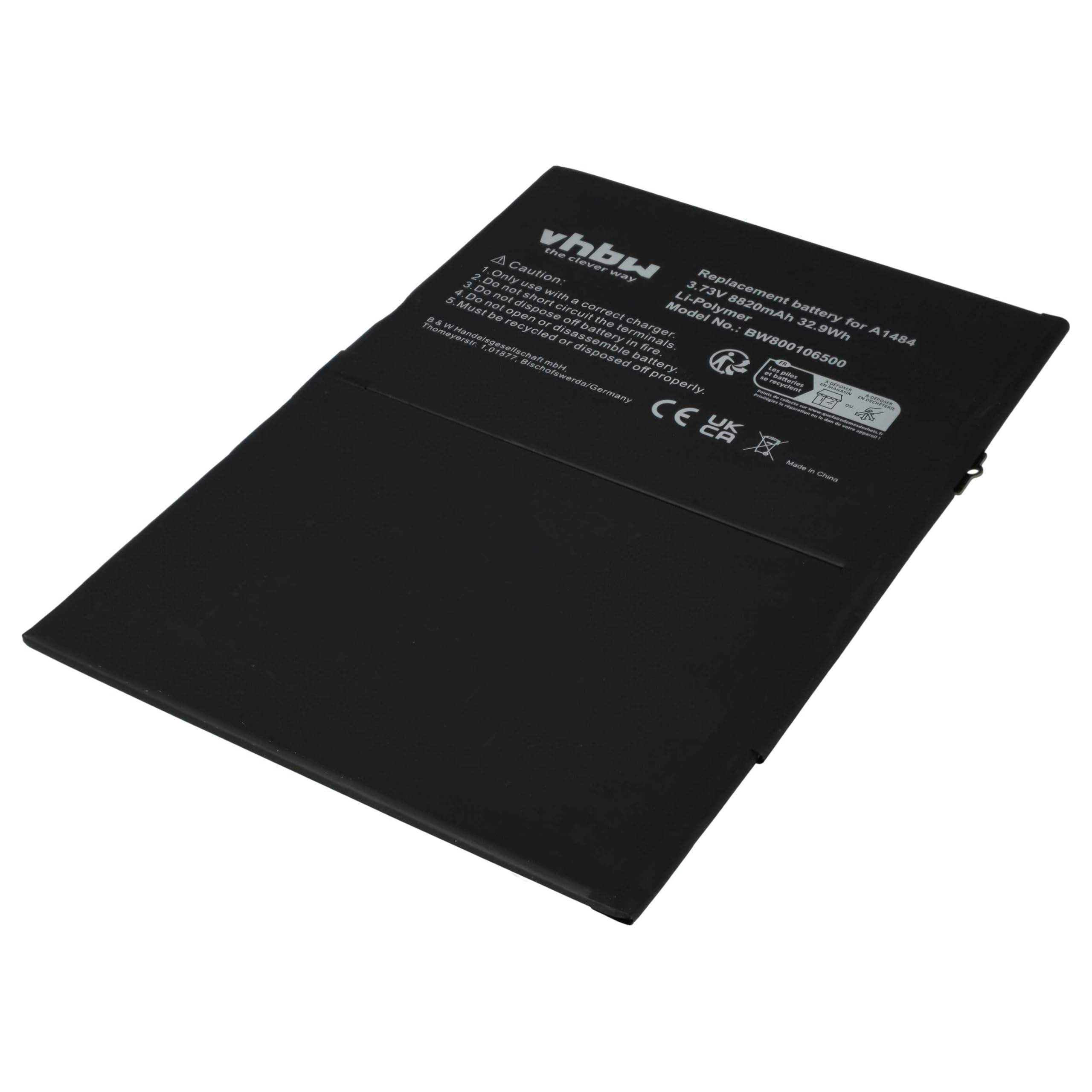 vhbw Bateria kompatybilna z Apple iPad 5 8820 mAh 3,73 V litowo-polimerowa