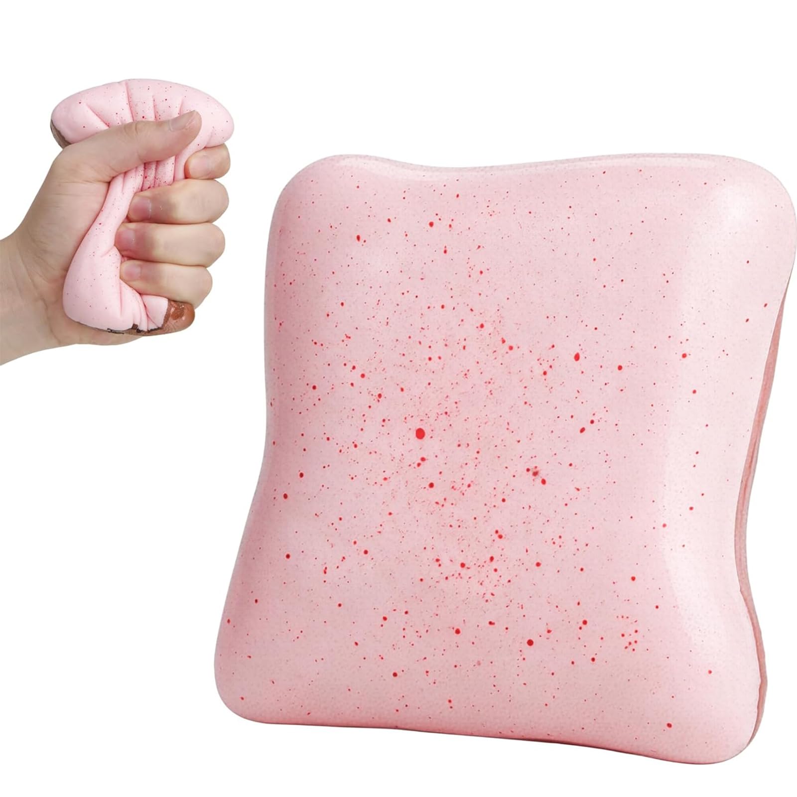Butter Squishy Toy Slow Rising Stress Relief Squeeze Toy, Soft Bread Squishy Sensory Toys for Adults & Teens, Desk Toy for Office, Study and Travel, Pink-image-30