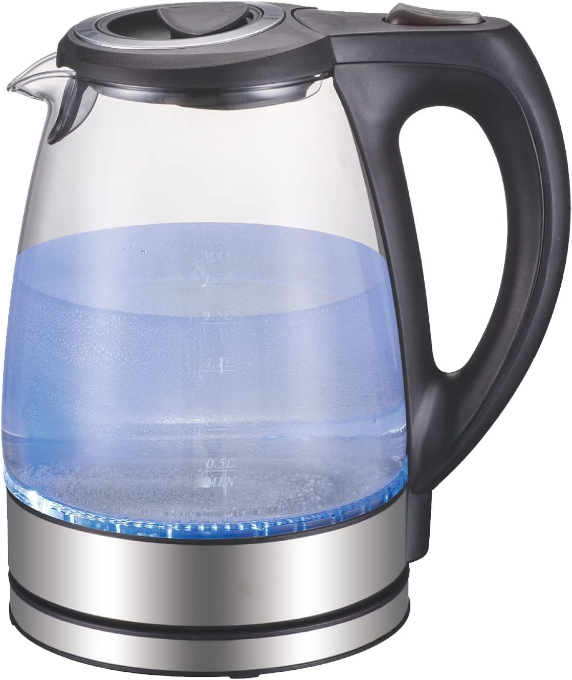 Electric Water Kettle, 2.0 Liters, Rapid Boil Tecnology, Clear Water Level Indicator, Boil-Dry Protection Feature, Washable Filter,MBP