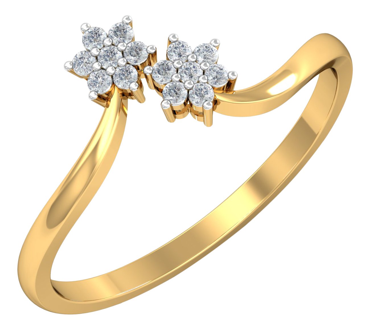 kuberbox 14KT Yellow Gold Simplistic Beauty Ring for Women-picture-18