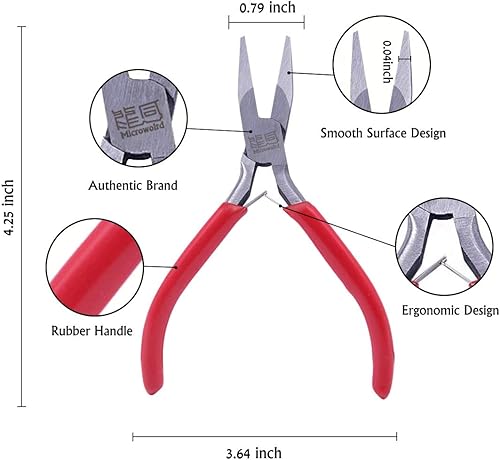 Miniatura 3 de Microworld Herramientas de rompecabezas modelo 3D - 2 unids/set mini alicates de punta plana para bricolaje 3D modelo de metal kit rompecabezas de