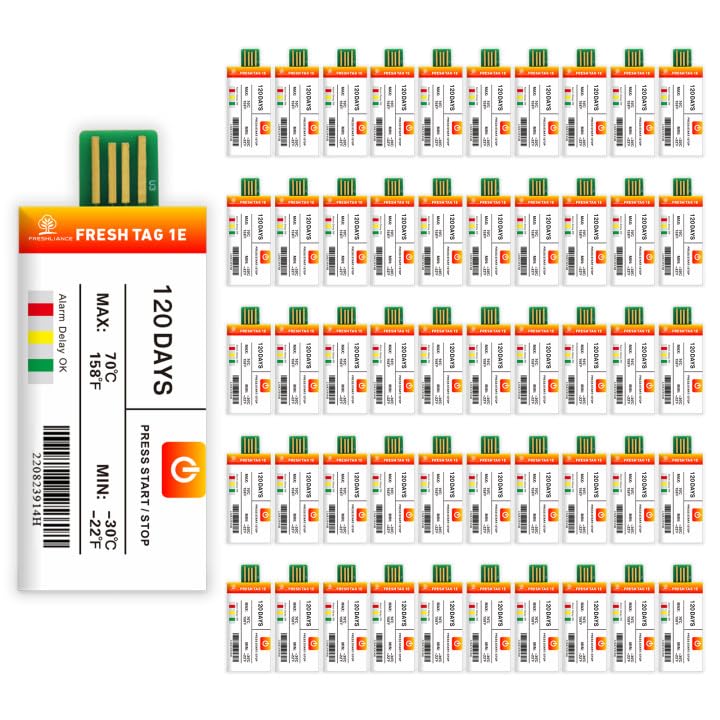 Freshliance Temperature Data Logger Recorder, Disposable USB Temperature Loggers Cover 120 Days, High Accuracy 20000 Points with PDF CSV Reports, for