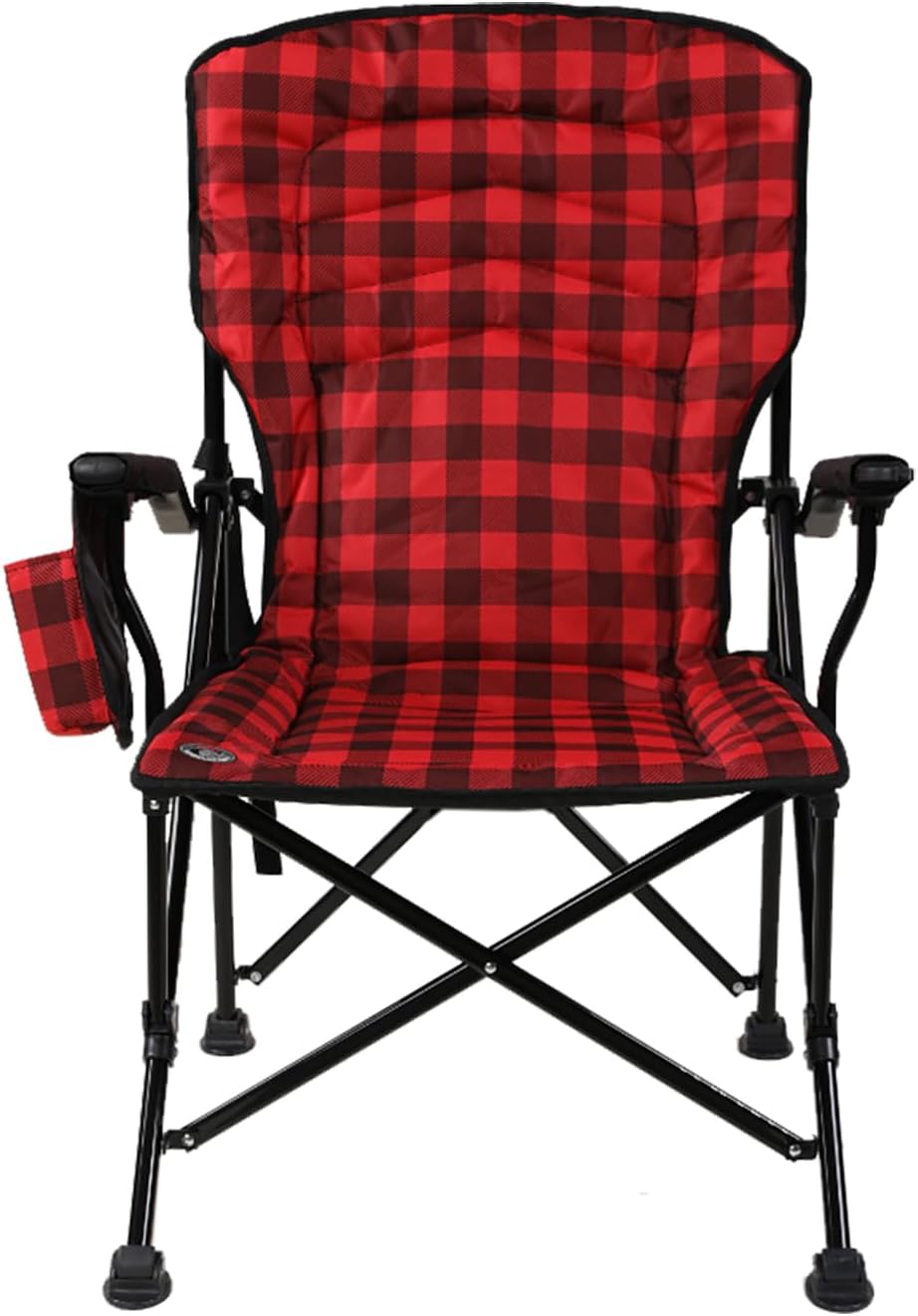 Kuma Outdoor Gear Switchback Chair with Carry Bag, Ultimate Portable Luxury Outdoor Chair for Camping (Red/Black)