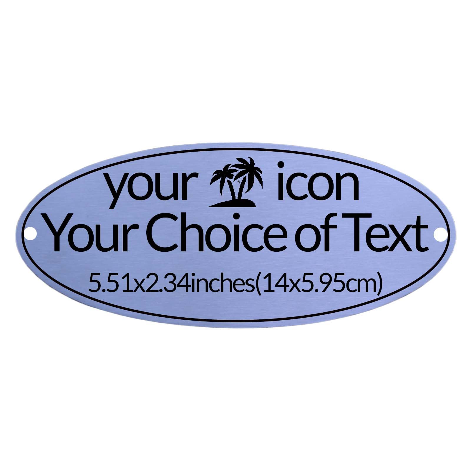 QIPAN Custom Engraved Metal Name Plate,Personalized Name Plaque,Thickened Brushed Metal Custom Laser Engraving Plaques with Adhesive or Hole(with screws) 3“ x 1” or 3.9“ x 1.3” (Silver