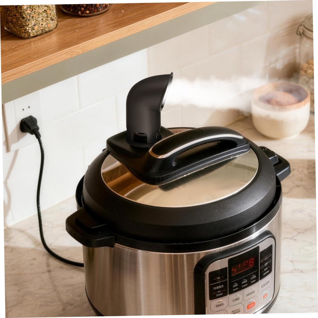 MAGICLULU 3pcs Steam Diverter for Pressure Cookers Easy to Use Kitchen Gadget for Cooking Compatible Models Design