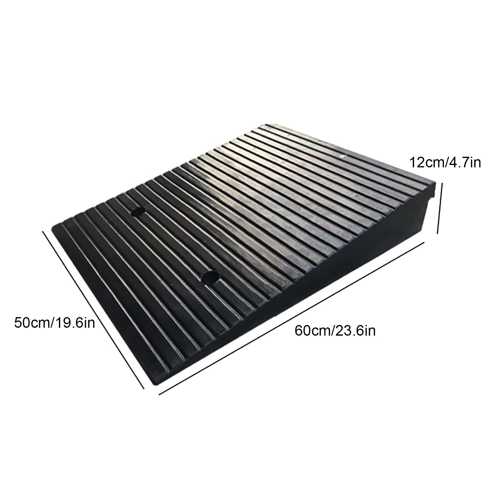 Rubber Curb Ramp, Portable Heavy Duty Driveway Curb Ramp for Sidewalk Loading Dock Cars Wheelchairs Motorcycle Trucks Scooter Lawn Mower(60 * 12 cm/23.6 * 4.7 in)