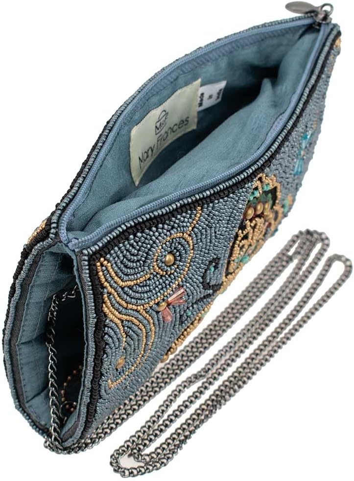 Mary Frances Butterfly Beaded Crossbody Cell Phone Bag Clutch Novelty Evening Purse, Multicolor