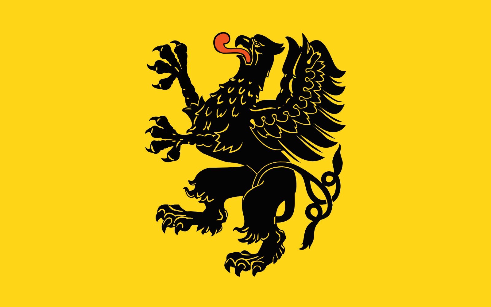 Drapeau województwo pomorskie pavillon Pologne Pomeranian grand modèle pas cher