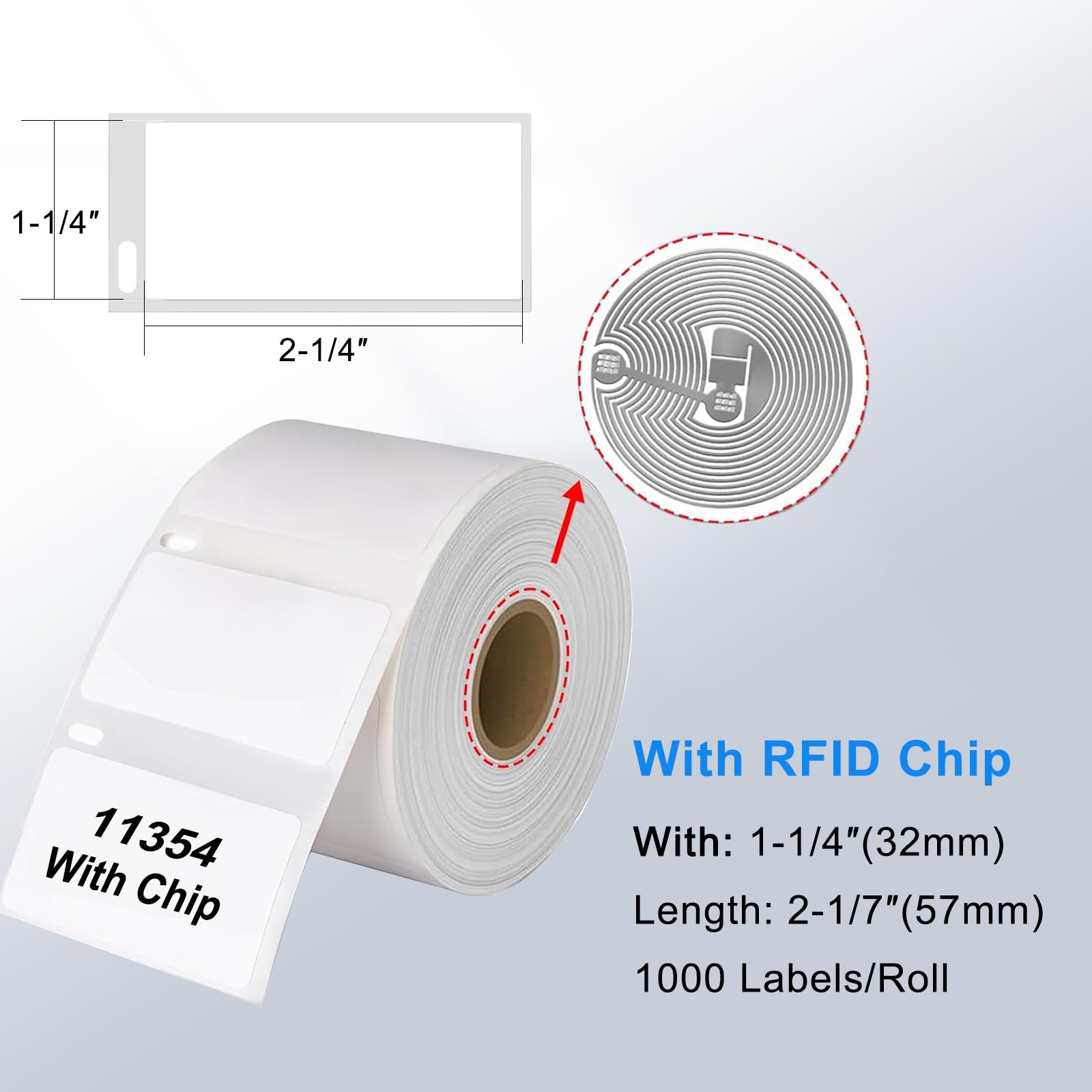 Étiquettes 57x32 Mm Molabel 2 Rouleaux – Compatibles Dymo 11354 S0722540, 1000 Étiquettes/Rouleau Pour LabelWriter 550/5XL