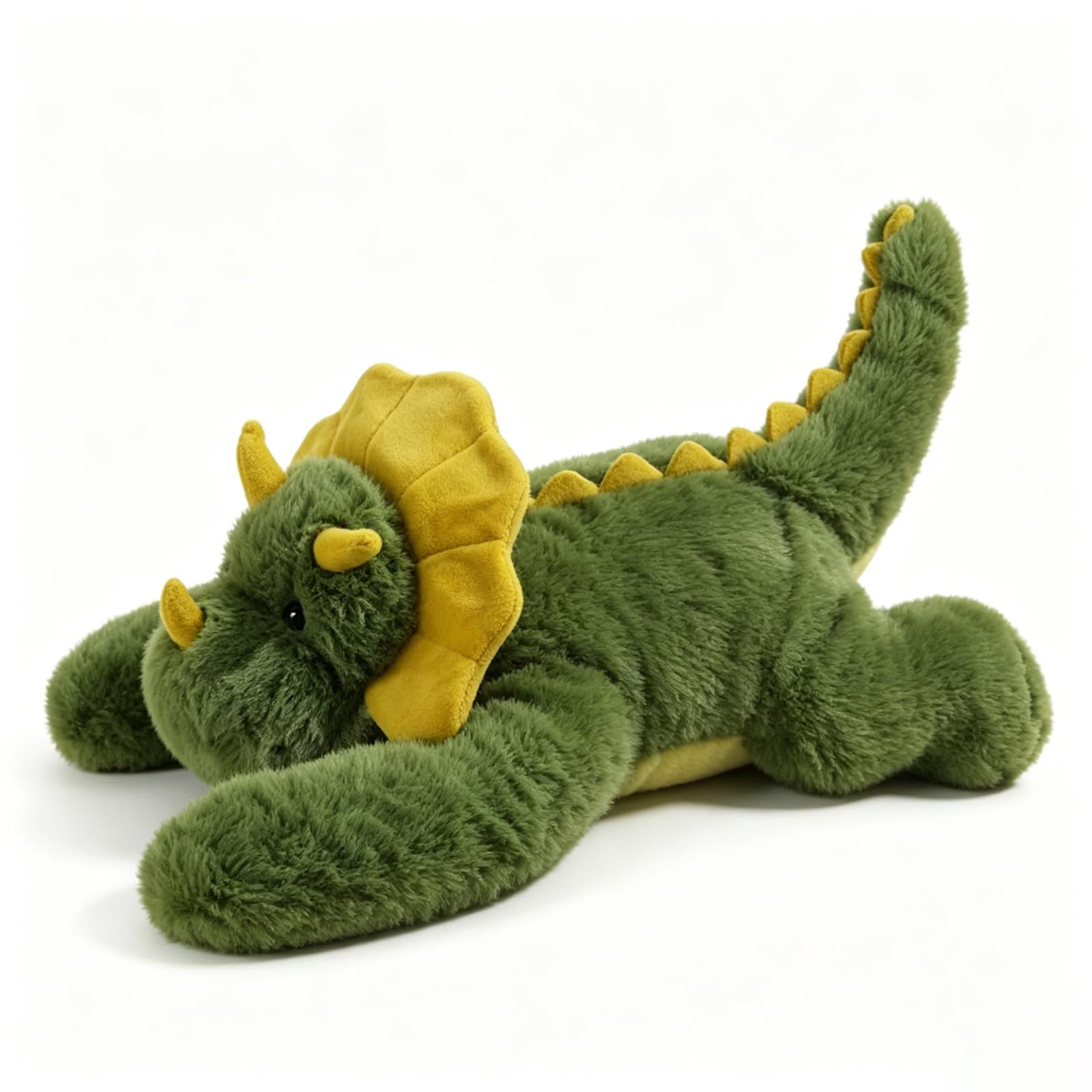Niedliches liegendes Stofftier Kuscheltier, Flauschiger Panda, Roter Panda, Faultier, Koala und Dino Teddybär, stützendes Schlaf Kuschelkissen für Kinder und Erwachsene (Dinosaurier,65cm)