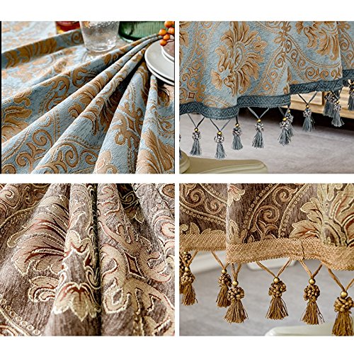 Nappe rectangulaire table ronde 140cm style E nappe ménage café - 4