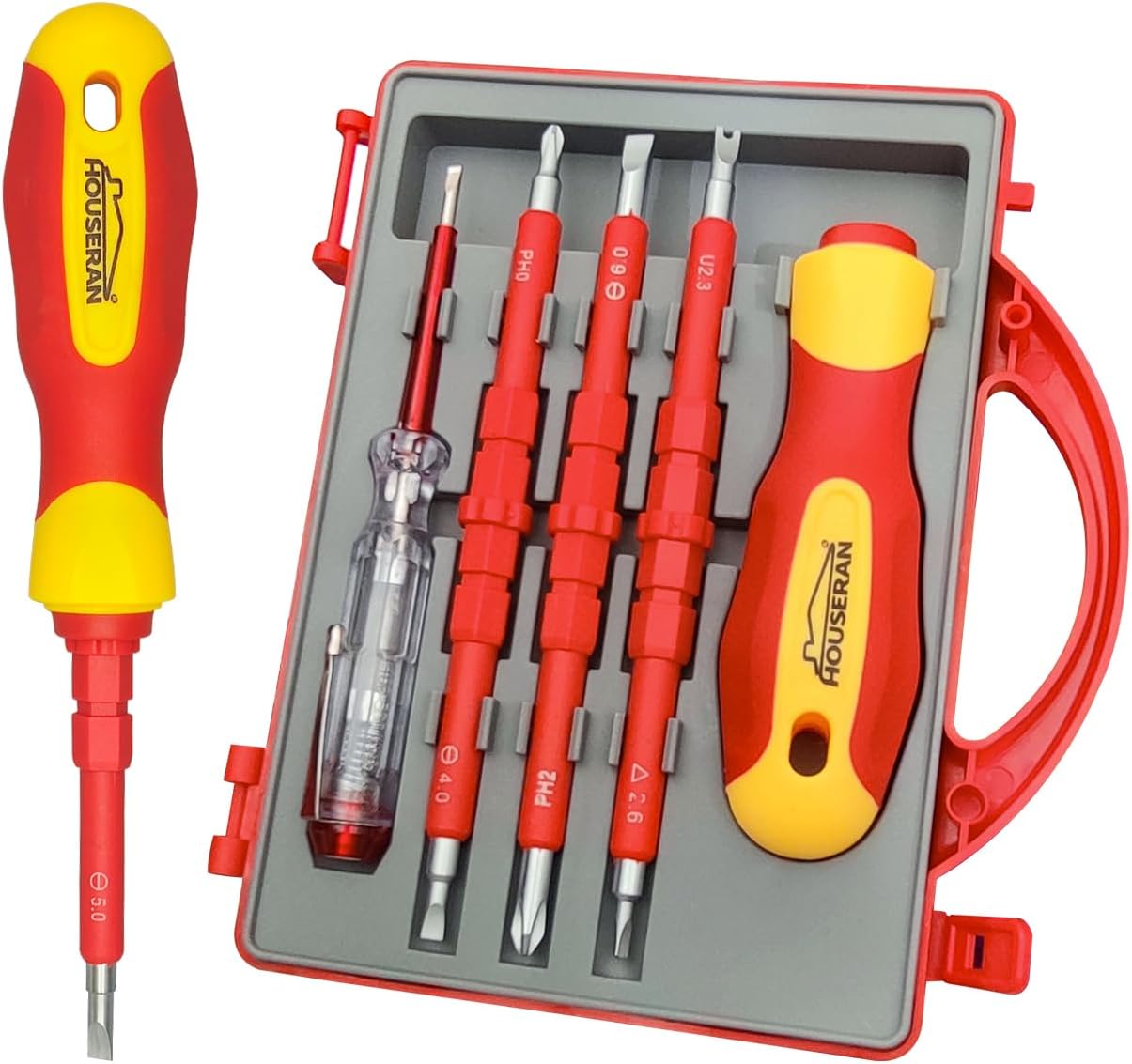 Insulated Screwdriver, HOUSERAN 5 Pcs Screwdriver Set