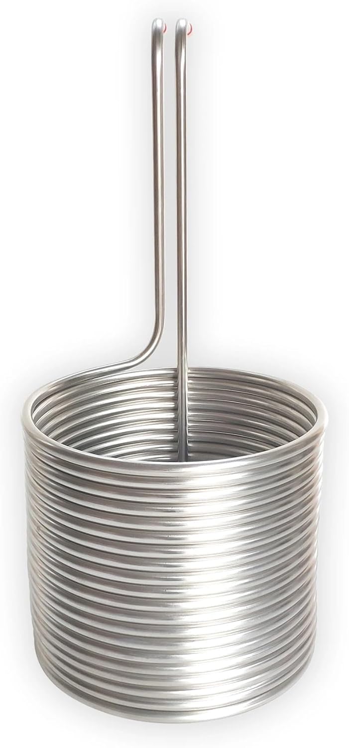 Counterflow Wort Chiller 50L Stainless Steel Cooling Coil Immersion Wort Chiller 3/8'' Home Brewing