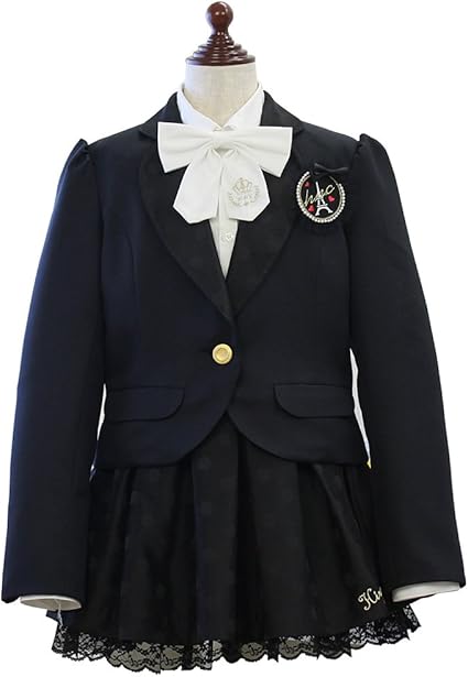 Amazon 05 ヒロミチナカノ Hiromichi Nakano スーツ 女の子 子供服 小学校 ドット柄 結婚式 発表会 入学式 ジュニア フォーマル リトルプリンセス Little Princess 165cm フォーマル 通販