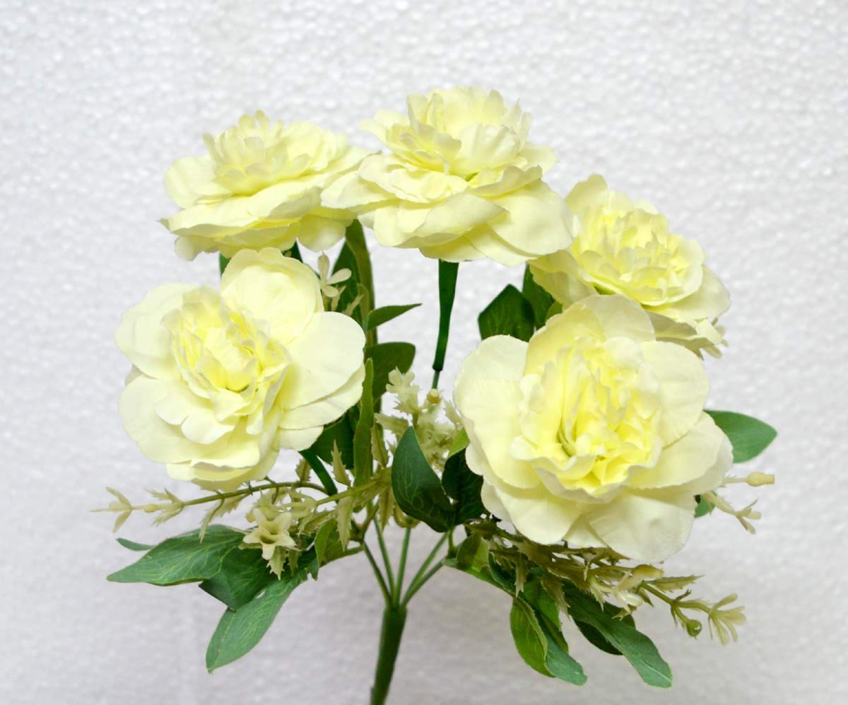 Buy VATIKA FLOWER Beautiful Artificial Bunch with White Flower (5 Stems
