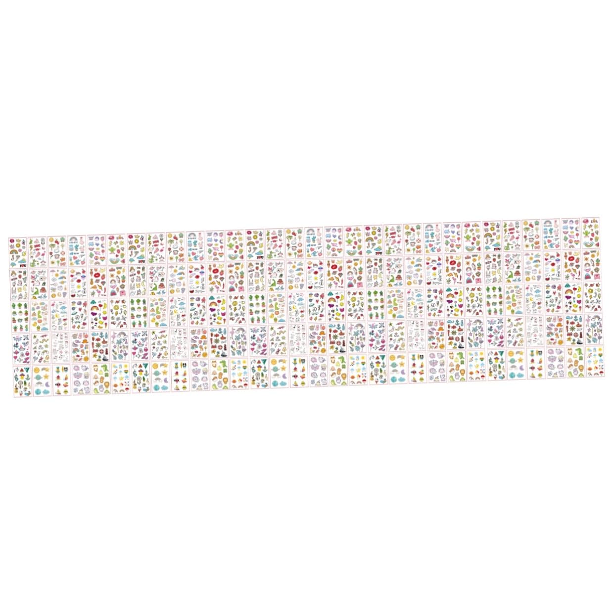 Beaupretty 300hojas Pegatinas De Tatuajes Temporales Divertidas y Lavables De Diseños De Dibujos Animados Impermeables y Duraderas Para Fiestas Playa y Eventos Sociales