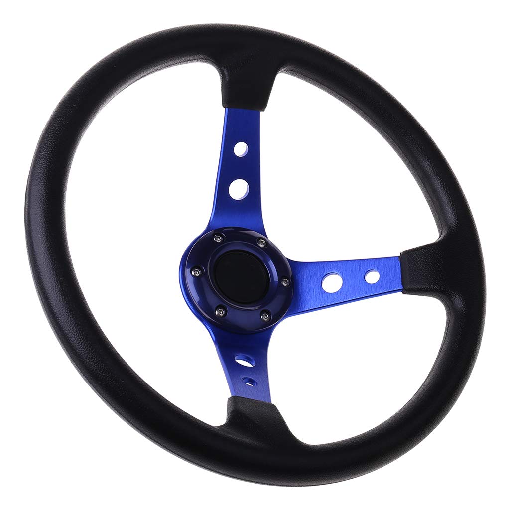 Volant Sport Volants universels de Course Automobile en Cuir PVC de 4 Pouces