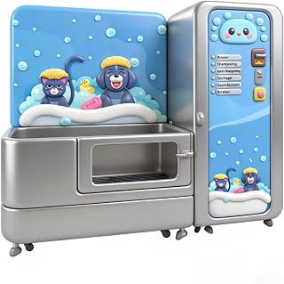Dog Wash Station, Self-Service Pet Wash Unit, Commercial Pet Bathing Solution with Simple User Operation and Structured Interior Layout, Built for Pet Stores, Apartment Amenities and Public Pet Areas