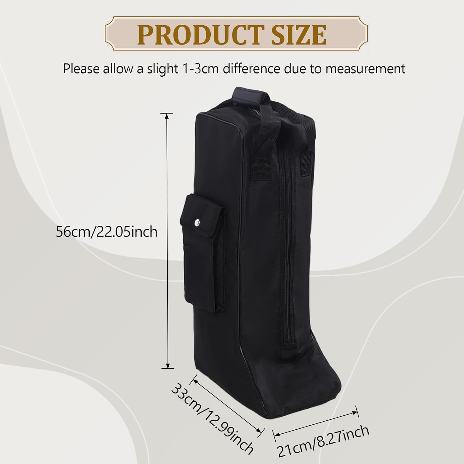 Portable Dust Proof Boot Storage Bags, Horse Riding Tall Boot Bag, Waterproof Equestrian Equipment Organizer, Oxford Cloth and Leather Knight Boot Carry Bag