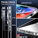 TheGiftKart Ultra-Hybrid Crystal Clear Back Case Cover for iPhone 17 Pro | Shockproof Design | Hard Back Cover Case for iPhone 17 Pro (PC & TPU, Transparent) gallery image
