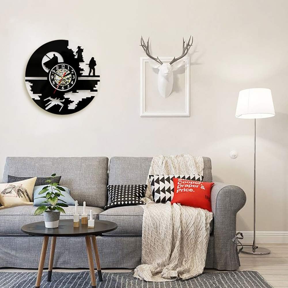 Wall Clock Creative Vinyl Record Wall Clock Mirror Minimalist Living Room Clock Retro Decorative Clock