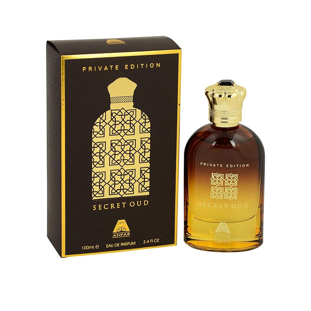 SECRET OUD Eau de Parfum Spray 10ml by Oudh Al Anfar- Rose, Floral vines, Peach, Mongolia