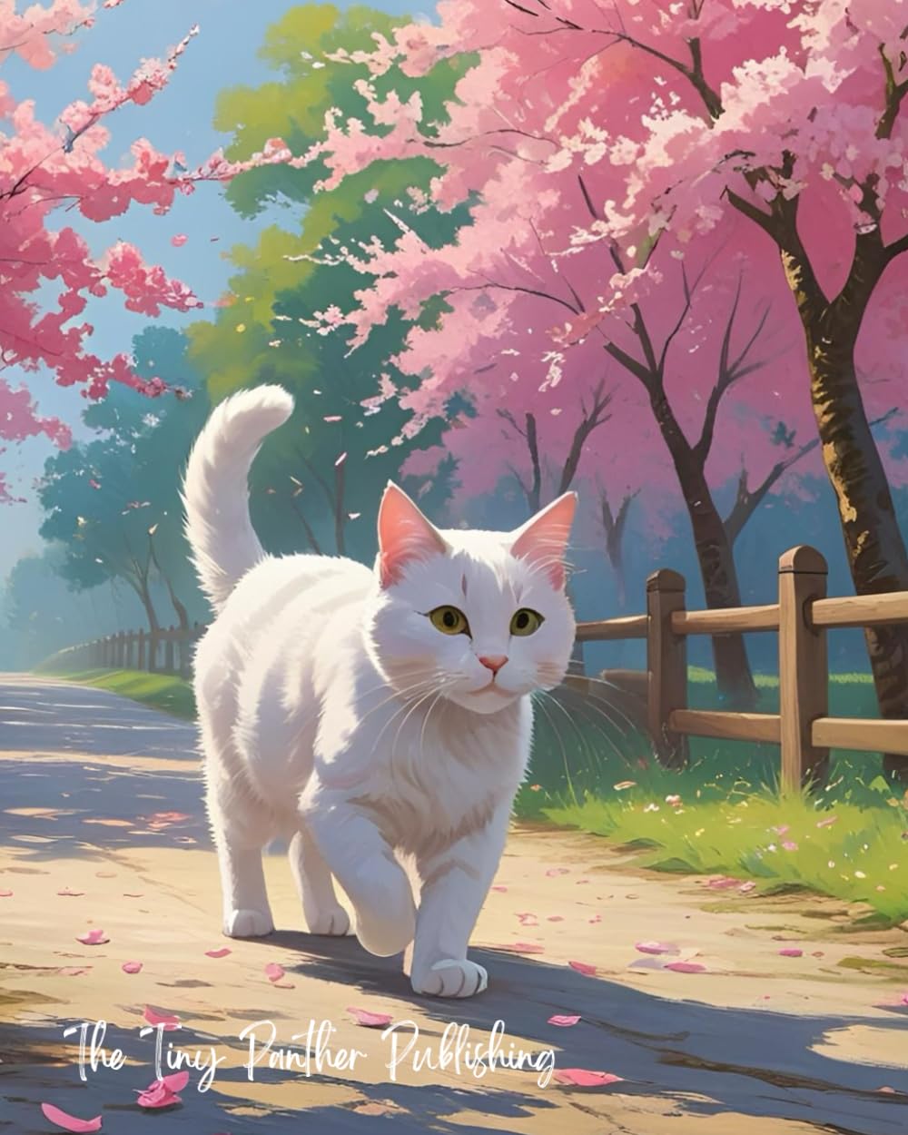 Cherry Blossom Stroll: Lovely Cat Lover Notebook for Journaling, Writing & Daily Reflections | 8”x10”, 140 Pages: A lined journal featuring a white ... morning thoughts, or self-reflection