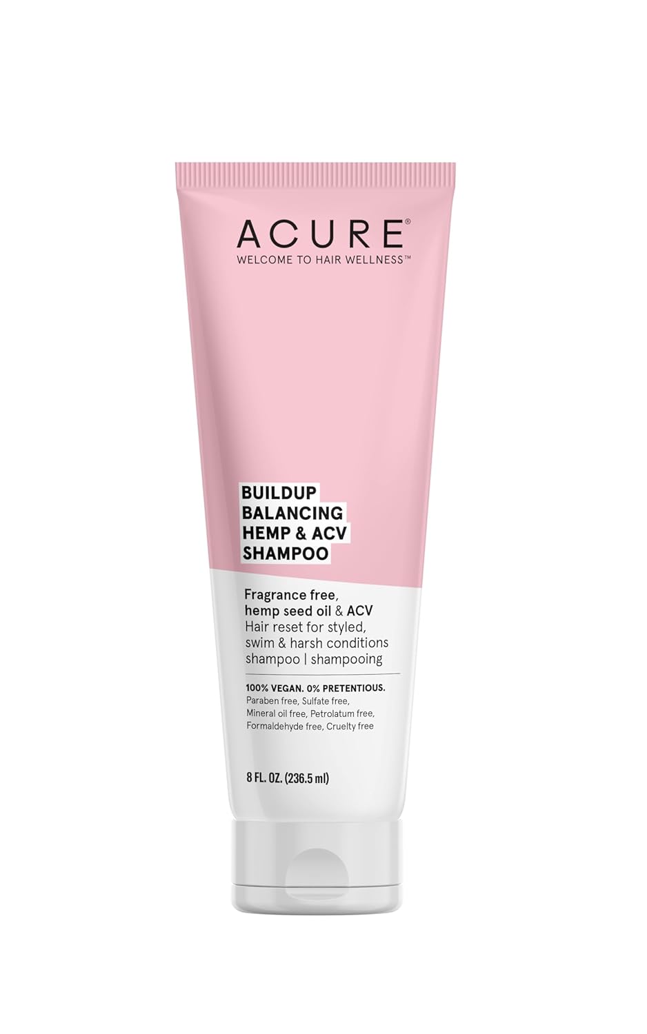 ACURE Buildup Balancing Hemp & Apple Cider Vinegar Shampoo | 100% Vegan | Resets & Balances Hair for Styled, Swim & Harsh Conditions | Fragrance Free Formula | 8 Fl Oz ACURE Buildup Balancing Hemp & Apple Cider Vinegar Shampoo | 100% Vegan | Resets & Balances Hair for Styled, Swim & Harsh Conditions | Fragrance Free Formula | 8 Fl Oz