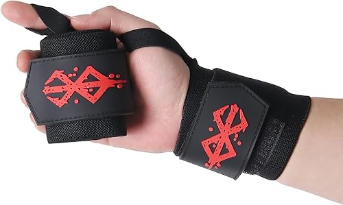 Miniatura 3 de Berserk - Correas de levantamiento de pesas para levantamiento de pesas, correas de muñeca de gimnasio con acolchado de neopreno, soporte de muñeca