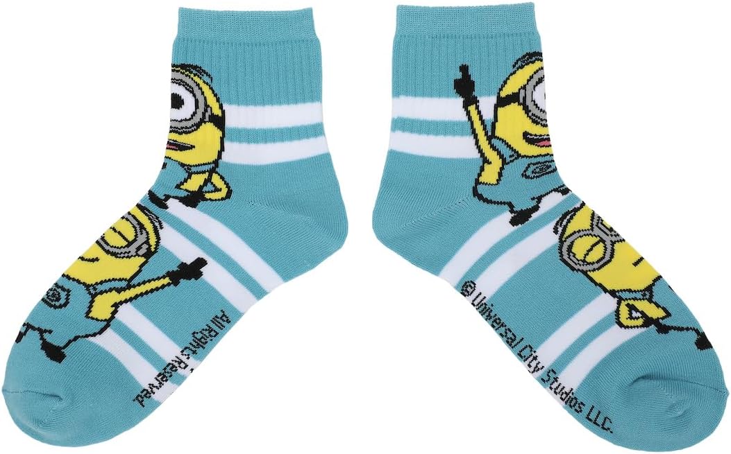 Bioworld Minions Adult Quarter Crew Ankle Socks - 3-Pack of Playful Despicable Delights! - Image 4