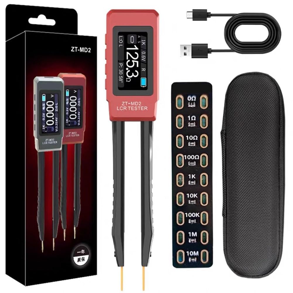 Intelligentes digitales Zangenmessgerät ZT-MD2 für SMD-Bauteilprüfung, misst R/L/C/ESR/Q/D mit einstellbarer Frequenz 100Hz-10kHz