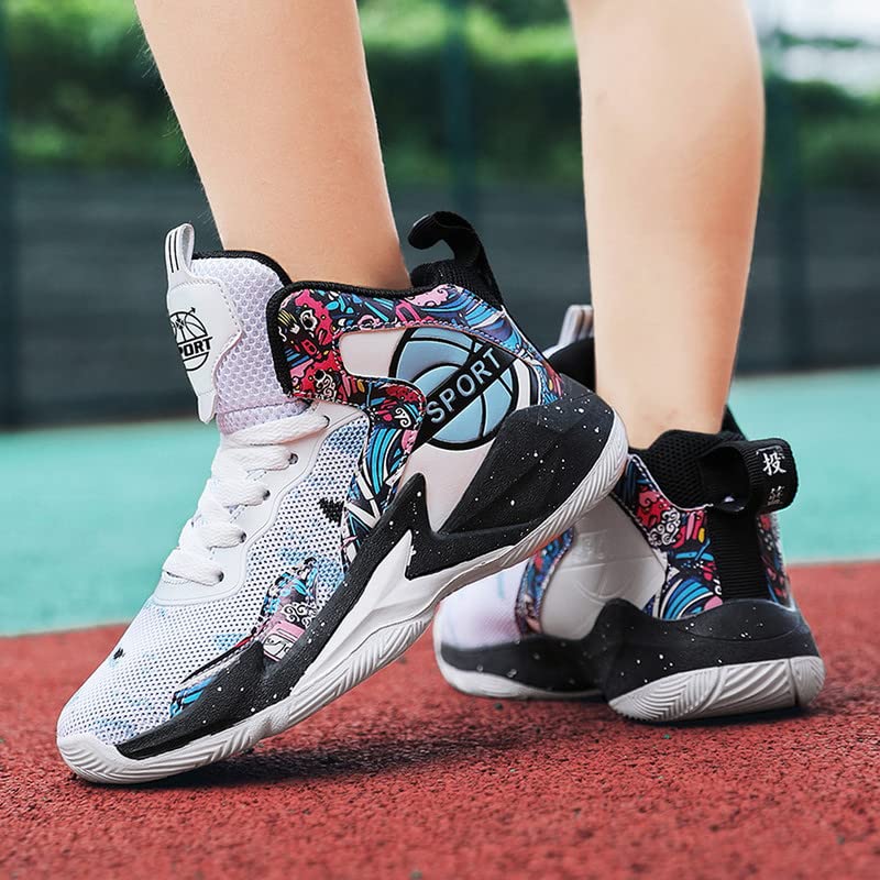 DHOVOR Boys Girls Basketball Shoes Kids Non-Slip Fashion Sneakers Walking Shoes Comfort Sports Shoes for Little Kid/Big Kid4
