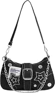 Verdusa Women's Star Buckle Underarm Shoulder Bags Retro Y2k