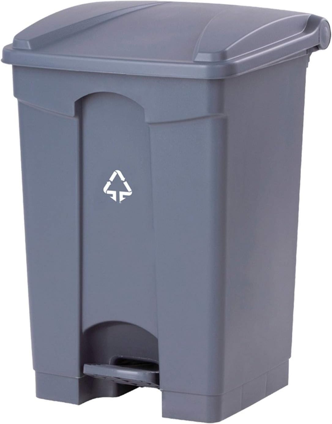 Outdoor Trash can Outdoor Sorting Trash can Large Pedal Type Waste bin with lid 11.8 Gallon Plastic Commercial Outdoor Garbage can, 4 Colors Garbage can (Color : Gris)