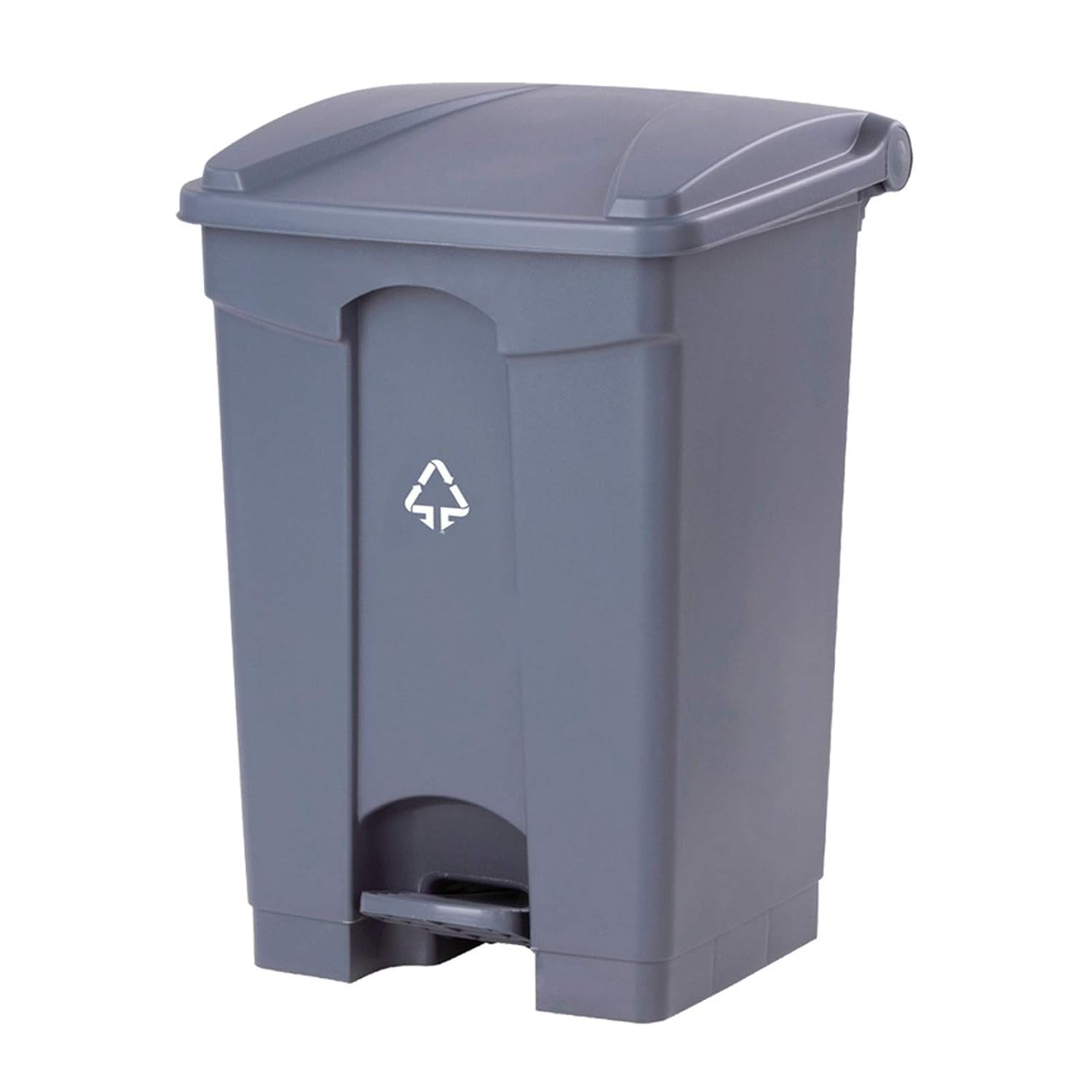 Dustbin Outdoor Sorting Trash can Large Pedal Type Waste bin with lid 11.8 Gallon Plastic Commercial Outdoor Garbage can 4 Colors Trash Can (Color : Red) (Gray)