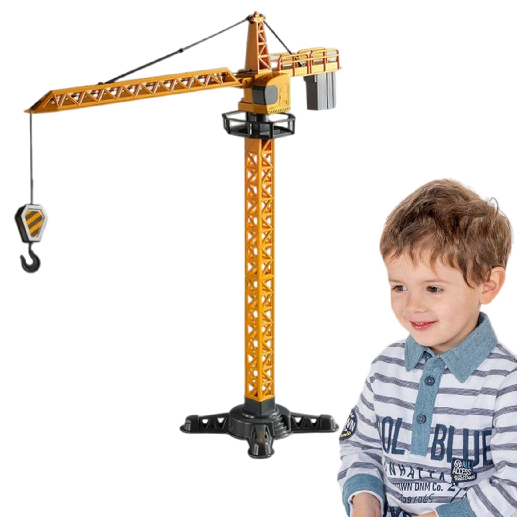 Jouet de Construction en Alliage de Grue, Ensemble Jeu Construction 16x15x2 Pouces, Jouet Grue Simulation réaliste, Jouets éducatifs pour Tout-Petits garçons et enfan