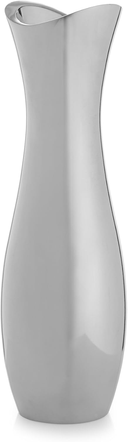 nambe Stryker Flower Vase | 9-Inch | Vases for Centerpiece Table Home Indoor Desk Décor | Mid Century Modern Style Vase for Wedding Housewarming Gift | Made of Metal Alloy