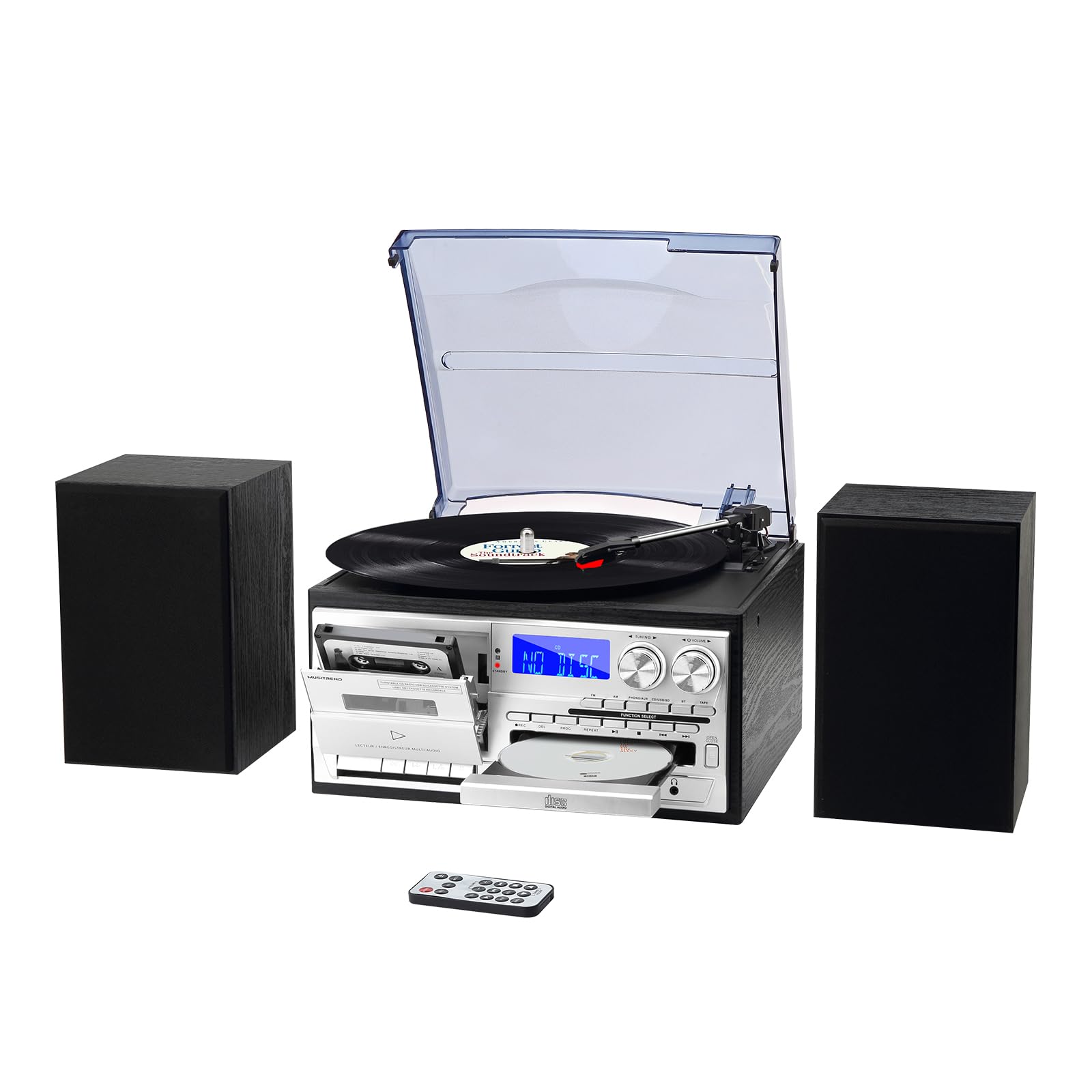 Amazon.com: MUSITREND 10 in 1 Record Player with External Speakers