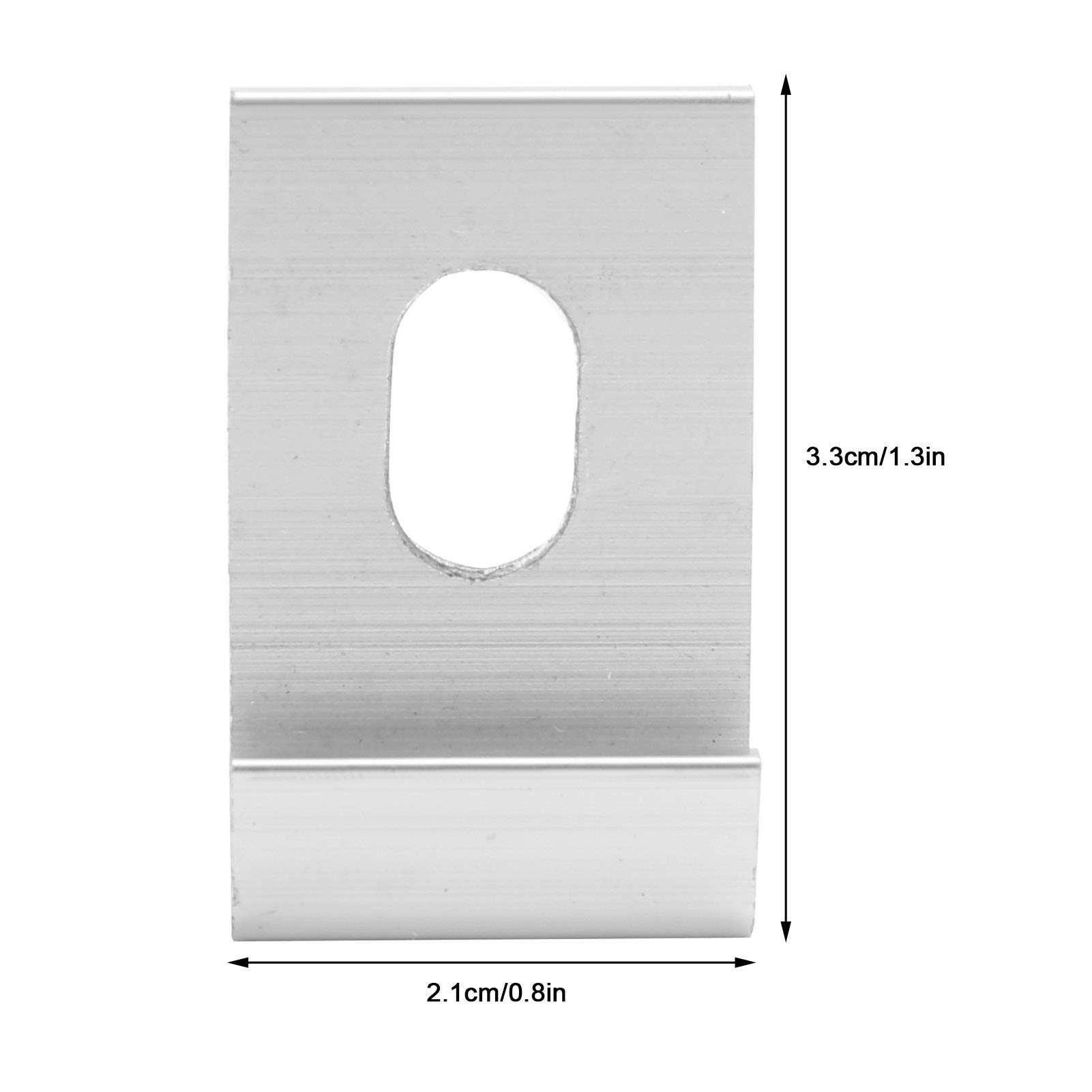 Glomora 10Pcs Aluminum Base Clips, Wide Channel Mirror Hanger Clip Kit, Large Heavy Retainer Clips, Secure Fixtures for Garden Buildings, Film, Sunshade Nets, Greenhouses and Frame Shelters, Sliver