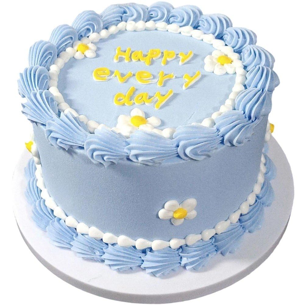Luxylei Blue Artificial Cake Model 6Inch Realistic Fake Birthday Cake Diy Cake Models Simulation Dessert Photography Props For Bakery Shop Display