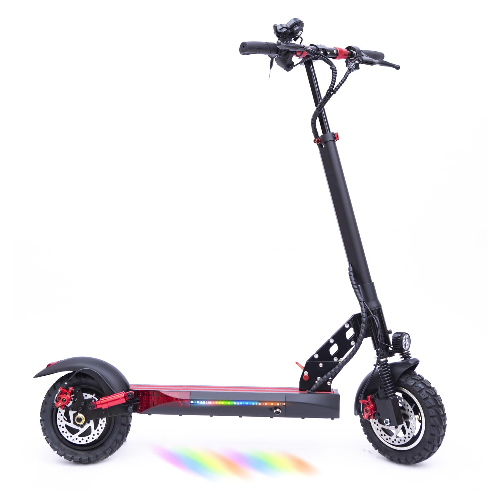 Patinete Eléctrico para Adultos de 10", con Potencia de 350W, Autonomía de 55 km, Velocidad Máxima de 25 km/h, Frenos de Disco Delanteros y Traseros, Doble Suspensión, Patinete eléctrico Plegable