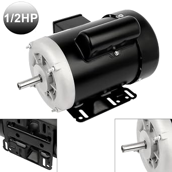 1/2HP Electric Motor, AC Motor, 1750RPM Farm Duty Single Phase Motor 115/230V 56 Frame 5/8 Shaft Diameter 60HZ 4Pole TEFC CW/CCW