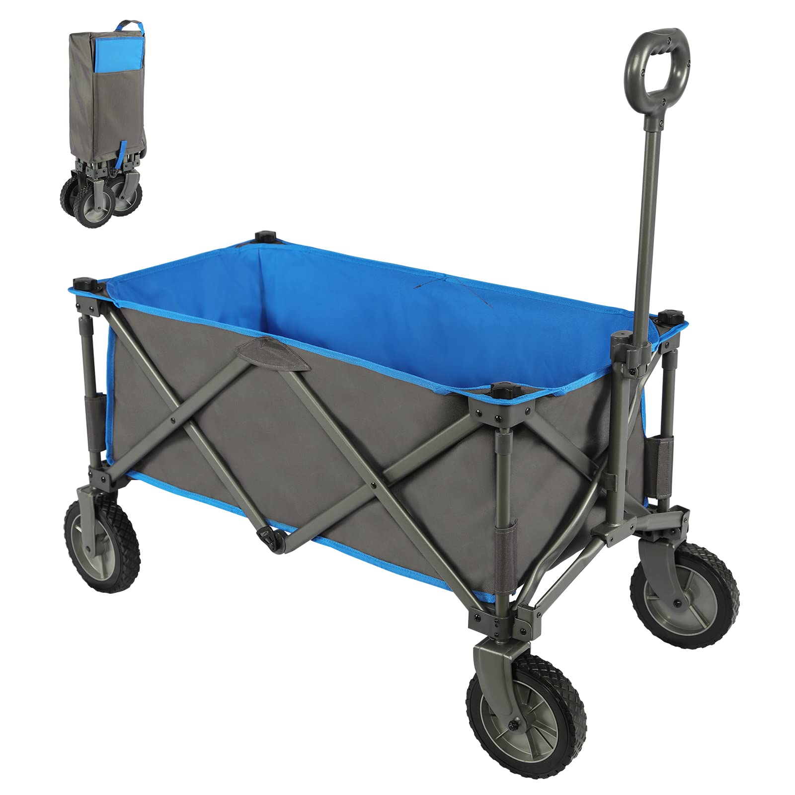 Buy PORTAL Folding Trolley Cart Outdoor Wagon Collapsible with Removable Fabric Festival Garden