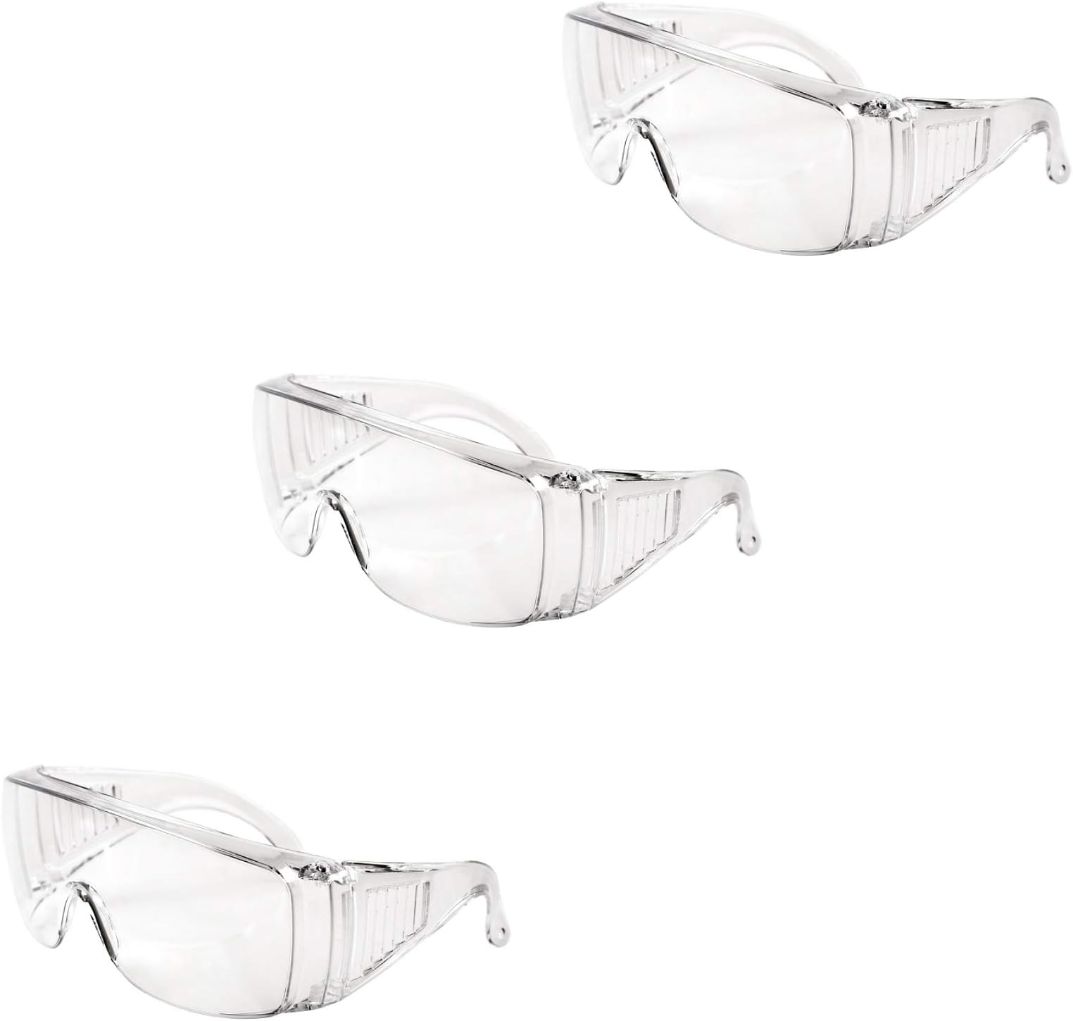 Safety Glasses, Safety Goggles, Lab Goggles - ADVANS Anti Fog Safety Glasses Over Eyeglasses, Safety Goggles with Universal Fit, Eye Protection with Clear Lenses, Anti-UV, Anti-Scratch, Impact Resistance, Ventholes on the Sides, AG001 (3 Pack)